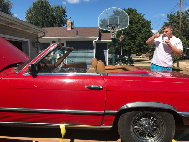 1972 Red Mercedes-Benz SL-Class Convertible