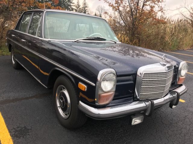 1972 Blue Mercedes-Benz 200-Series Sedan