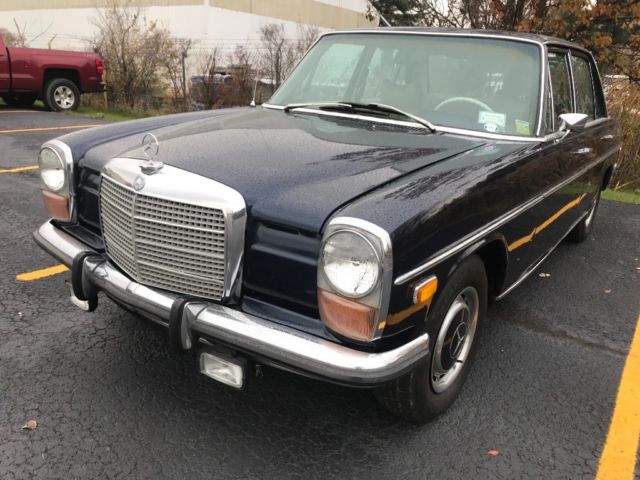 1972 Blue Mercedes-Benz 200-Series Sedan