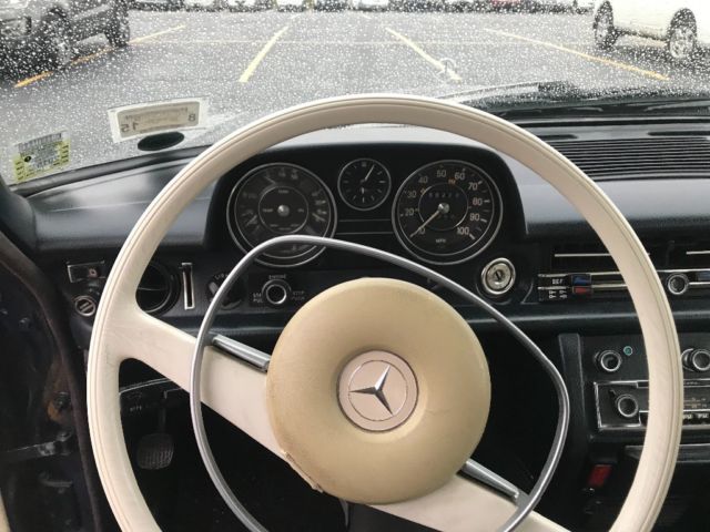 1972 Blue Mercedes-Benz 200-Series Sedan