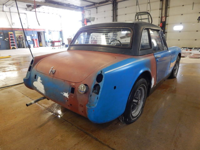 1972 Blue MG Midget Convertible