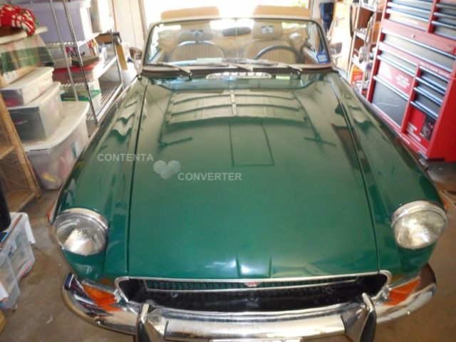 1972 British Racing Green MG MGB Convertible