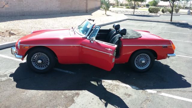 1972 Red MG MGB Convertible