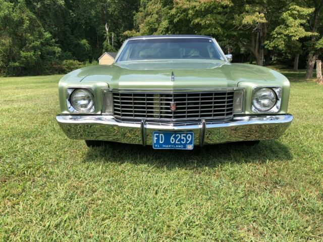 1972 Green Chevrolet Monte Carlo Coupe