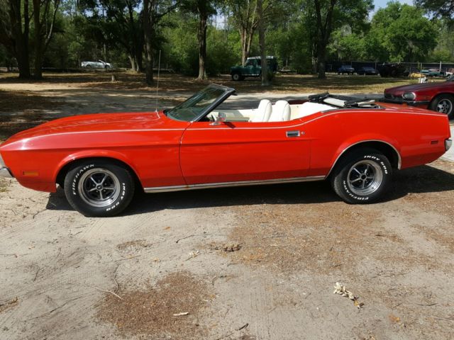 1972 Red Ford Mustang Convertible