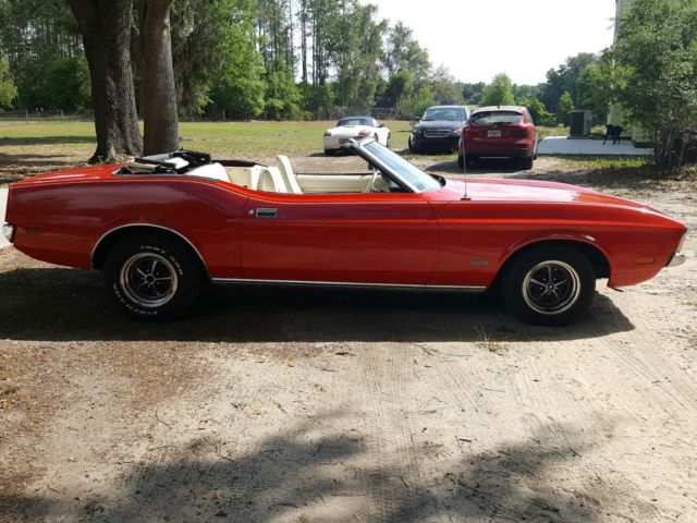 1972 Red Ford Mustang Convertible
