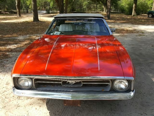 1972 Red Ford Mustang Convertible