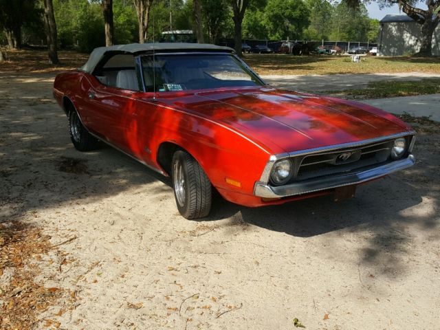 1972 Red Ford Mustang Convertible