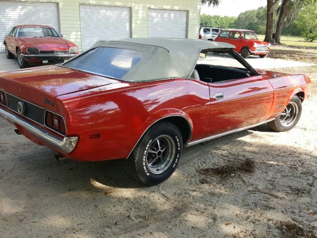 1972 Red Ford Mustang Convertible