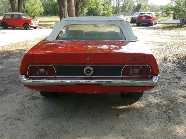1972 Red Ford Mustang Convertible
