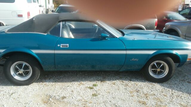 1972 Blue Ford Mustang Convertible