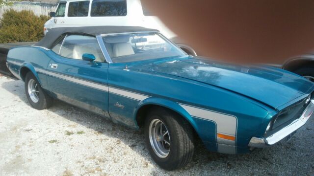 1972 Blue Ford Mustang Convertible
