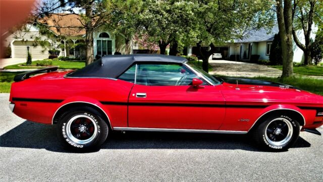 1972 Red Ford Mustang Convertible