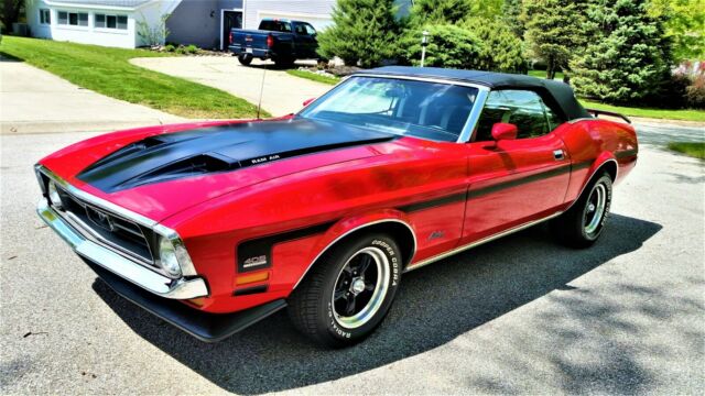 1972 Red Ford Mustang Convertible