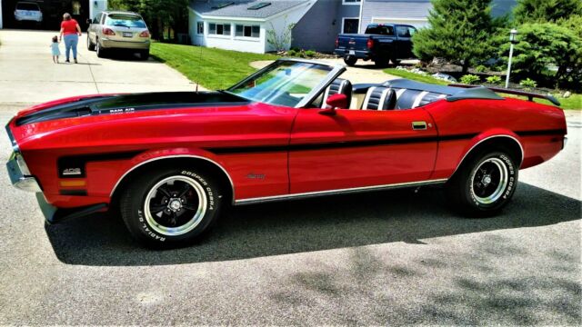 1972 Red Ford Mustang Convertible