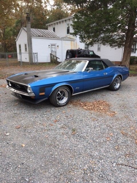 1972 Blue Ford Mustang Convertible