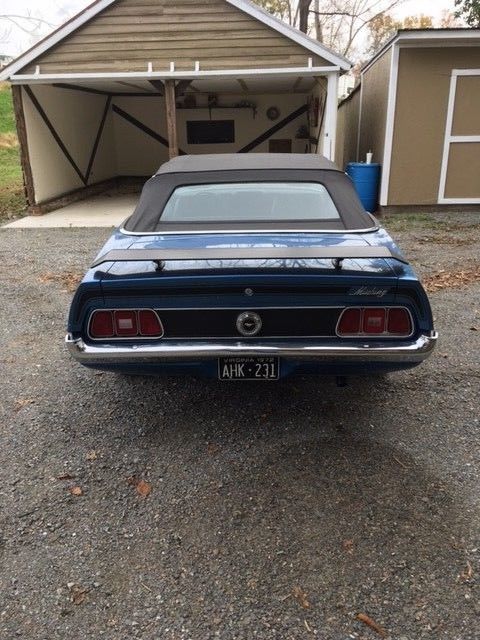 1972 Blue Ford Mustang Convertible