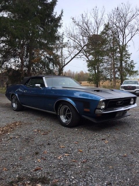 1972 Blue Ford Mustang Convertible