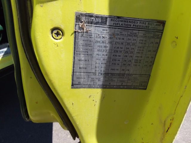 1972 Yellow Ford Mustang Coupe