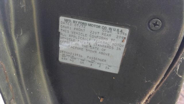 1972 Green Ford Mustang Coupe