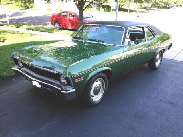 1972 Green Chevrolet Nova 2 door