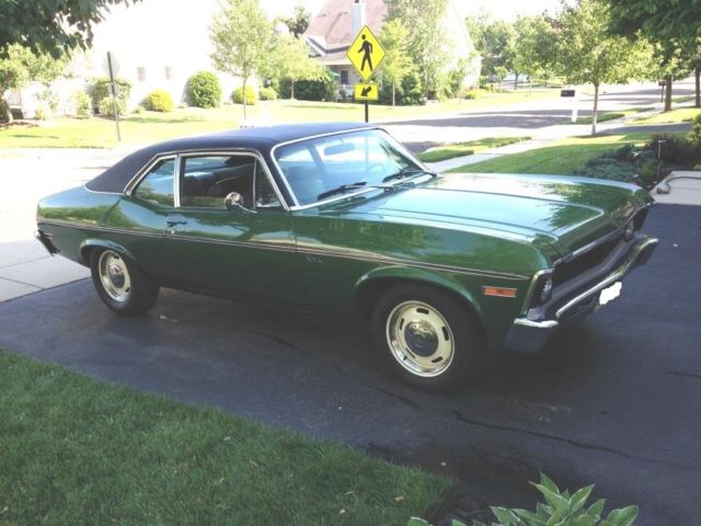 1972 Green Chevrolet Nova 2 door