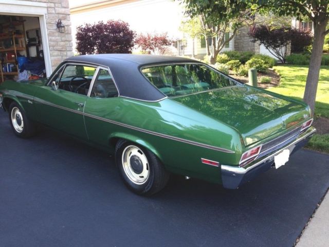 1972 Green Chevrolet Nova 2 door