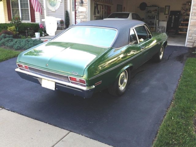 1972 Green Chevrolet Nova 2 door