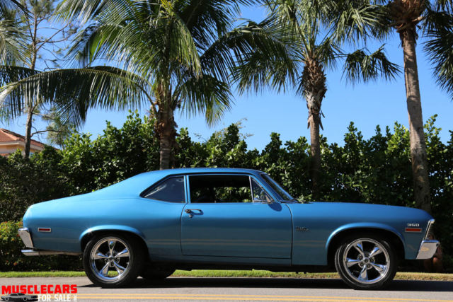 1972 Blue Chevrolet Nova Coupe