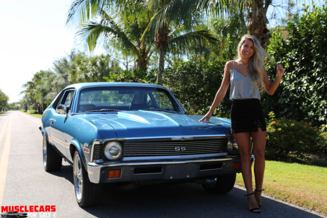 1972 Blue Chevrolet Nova Coupe