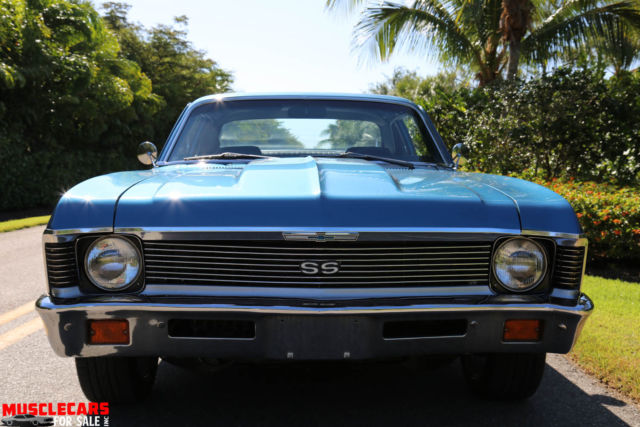1972 Blue Chevrolet Nova Coupe