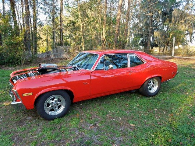 1972 Red Chevrolet Nova Coupe