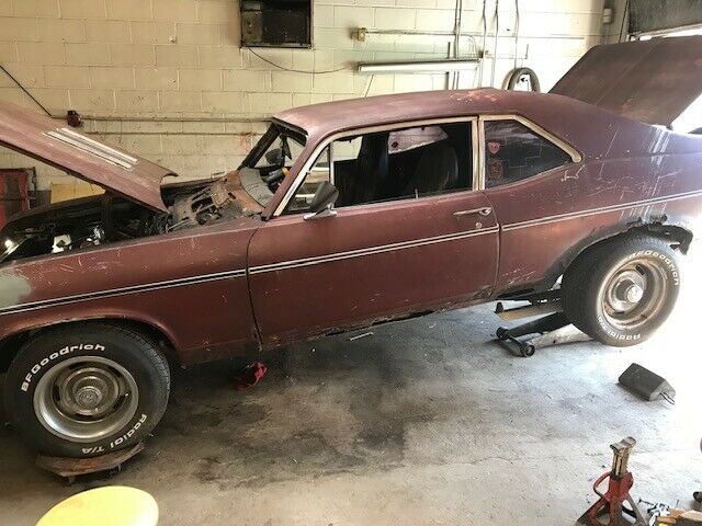 1972 Burgundy Chevrolet Nova Coupe