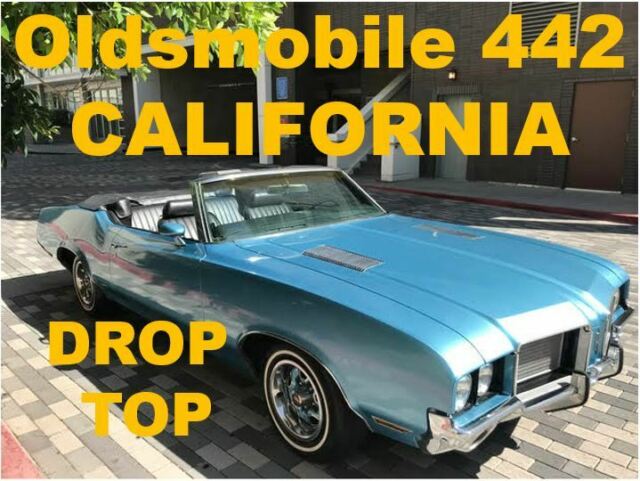 1972 Light Blue Metallic Oldsmobile 442 Convertible