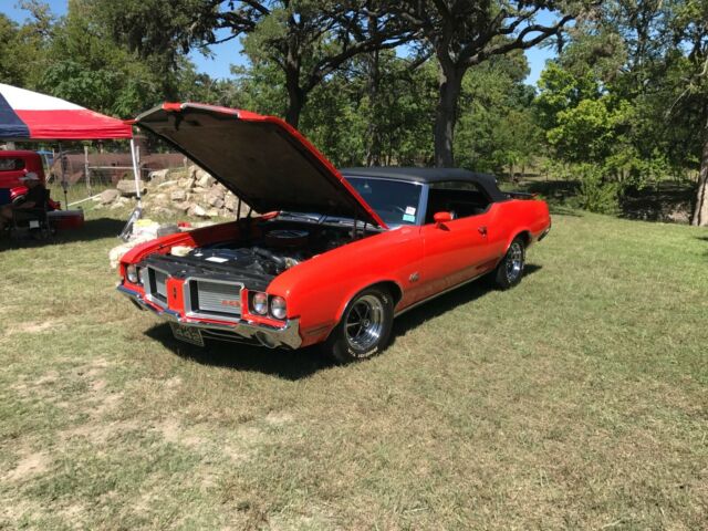 1972 Orange Oldsmobile Cutlass Convertible
