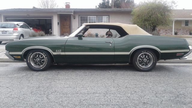 1972 Green Oldsmobile 442 Convertible