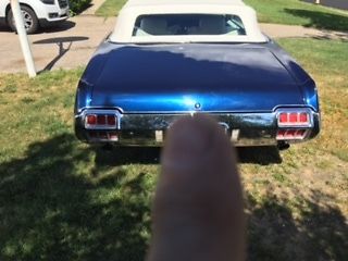 1972 Blue Oldsmobile 442 Convertible