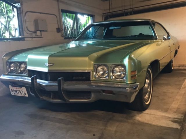 1971 GREEN Chevrolet Impala SEDAN