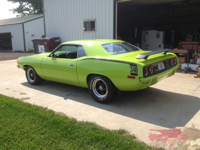 1972 Yellow and black Plymouth Barracuda Coupe
