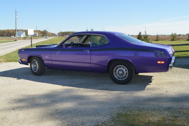 1972 Viper Blue Plymouth Duster Coupe
