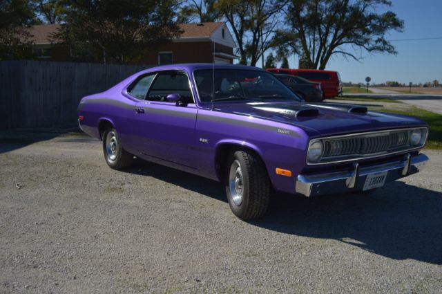 1972 Viper Blue Plymouth Duster Coupe