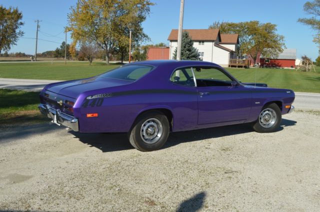 1972 Viper Blue Plymouth Duster Coupe