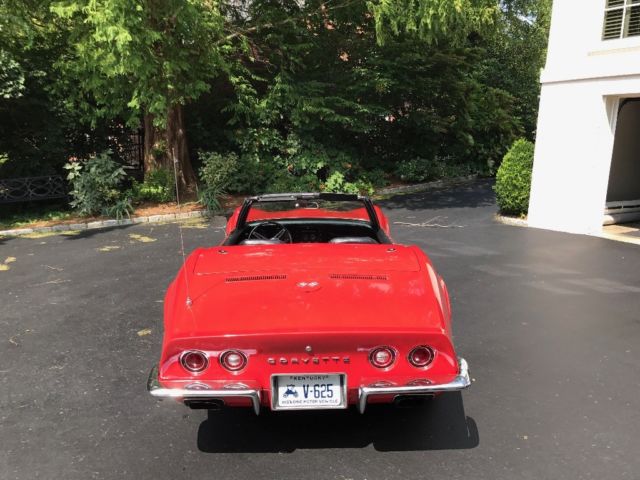 1972 Red Chevrolet Corvette Convertible