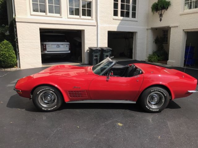 1972 Red Chevrolet Corvette Convertible
