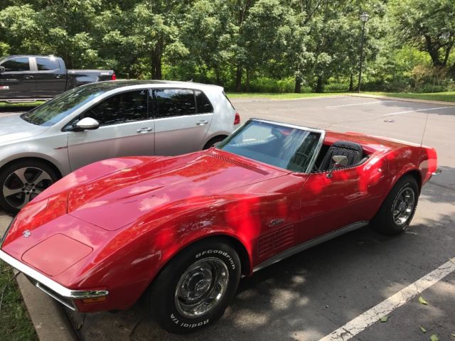 1972 Red Chevrolet Corvette Convertible