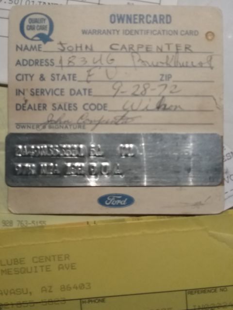 1972 White Ford Ranchero