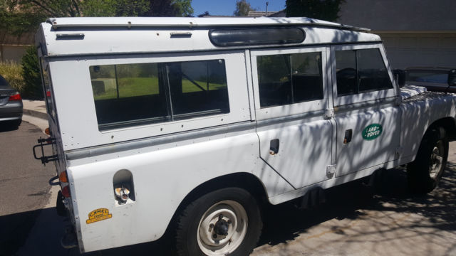 1972 White Land Rover Series 3 LWB Wagon