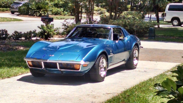 1972 Blue Chevrolet Corvette Coupe