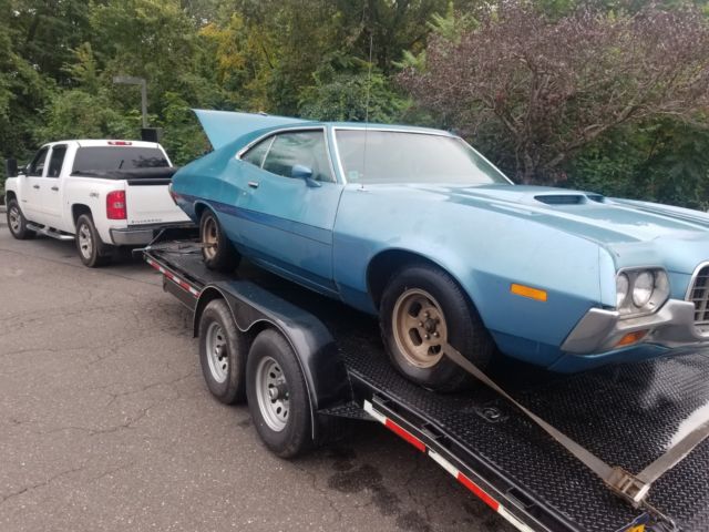 1972 Blue Ford Torino Fastback