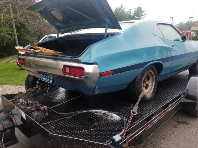 1972 Blue Ford Torino Fastback